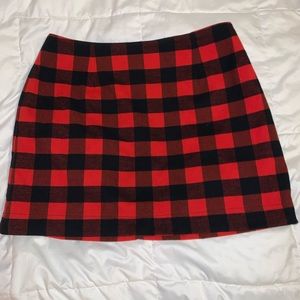 Buffalo plaid mini skirt